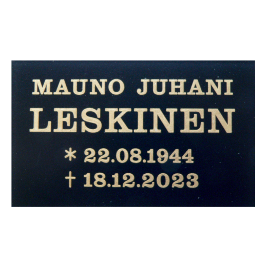 Hautakilpi muovi, 300x200mm