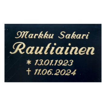 Hautakilpi muovi, 200x140mm