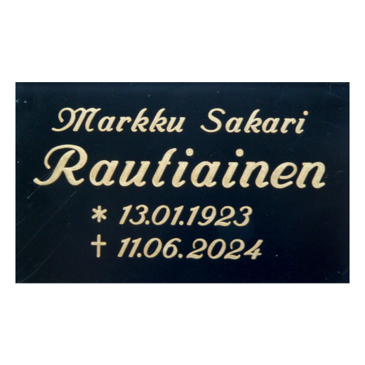 Hautakilpi muovi, 200x140mm