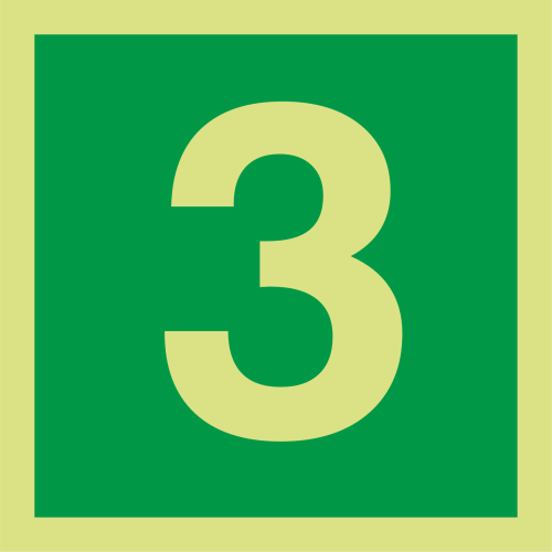 Jälkivalaiseva numerokyltti 3