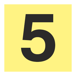 Jälkivalaiseva kerrosnumerokyltti 5