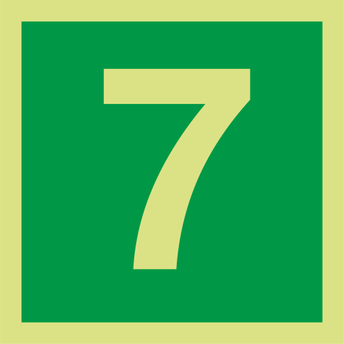 Jälkivalaiseva numerokyltti 7