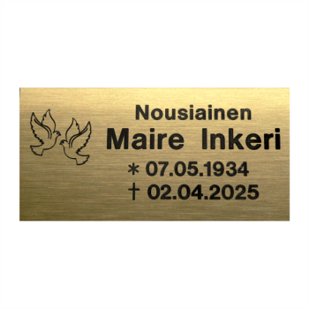 Messinkikyltti linnut 120x60mm
