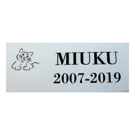 Uurnalaatta hopea kissa 60x25mm