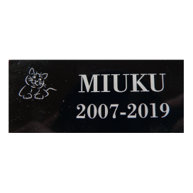 Uurnalaatta musta kissa 60x25mm